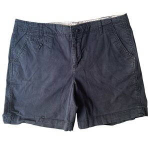 Navy Long Chino Shorts